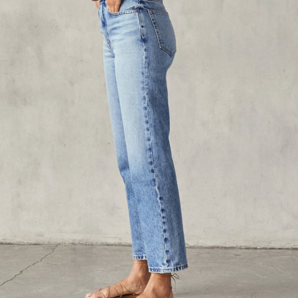 Outerknown SEA The Strand Straight Light Blue Jeans size 27 NWT tag on